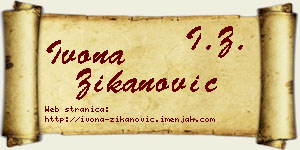 Ivona Žikanović vizit kartica